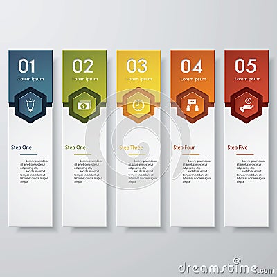 Design clean number banners template. Vector. Vector Illustration