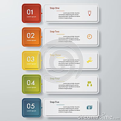 Design clean number banners template. Vector. Vector Illustration