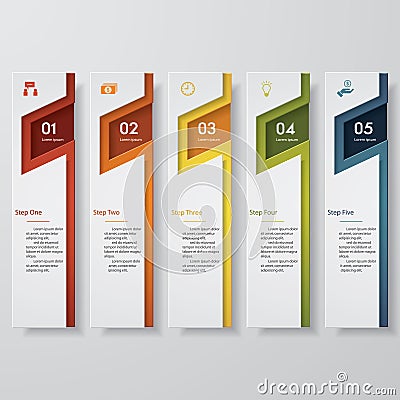 Design clean number banners template. Vector. Vector Illustration