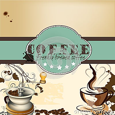 Design of coffee shop or cafe poster Stock Photo