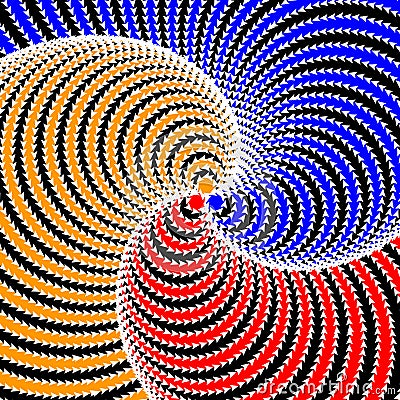 Design colorful twirl movement illusion background Vector Illustration