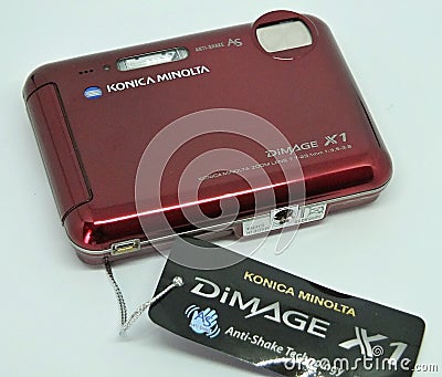 Modern Minolta Dimage X1 digital compact camera Editorial Stock Photo