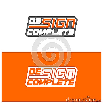 Design complete vector template, Creative Design complete concepts Stock Photo