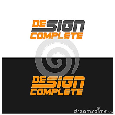 Design complete vector template, Creative Design complete concepts Stock Photo