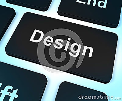 Design Computer Key Means Creative Artwork Online Stock Photo
