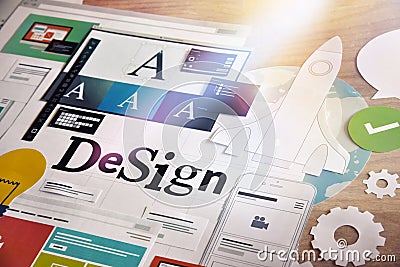 Design concept for graphic designers and design agencies services Stock Photo