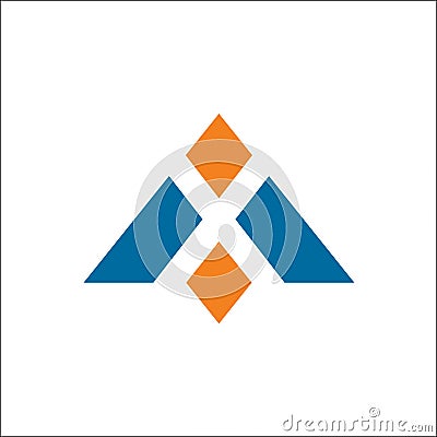 Letter A Triangle, Vector Illustration Isolated Vector Illustration