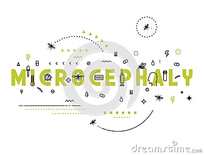Design concept microcephaly Vector Illustration