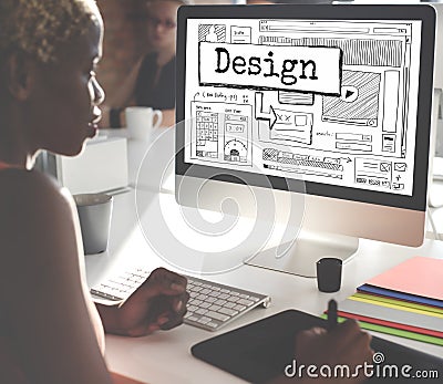 Design Create Creative Imagination Ideas Concept Stock Photo