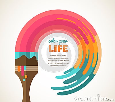 Design, creative, idea and color concept Vector Illustration