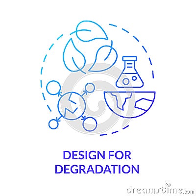 Design for degradation blue gradient concept icon Vector Illustration