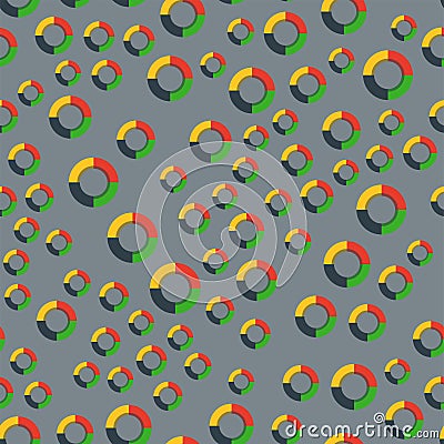 Design diagram chart elements vector illustration of business flow sheet graph infographics data seamless pattern Vector Illustration