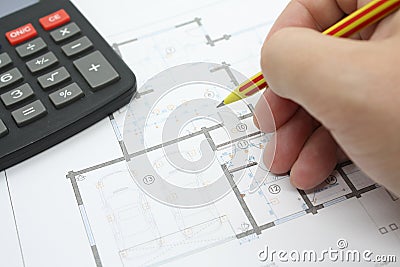 Design. drawings on a light background. Stock Photo