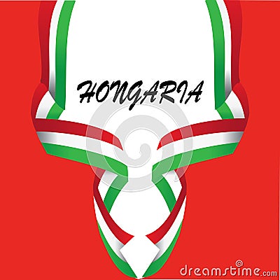 Design Element for HONGARIA National Flag - Vector Stock Photo