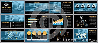 Design element of infographics for presentations templates. Vector Illustration