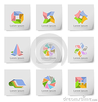 Design element post its Cartoon Illustration