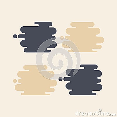 Design elements - colored acrylic paint brush marks. Vector illustration Cartoon Illustration