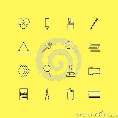 Design Elements linear icon set Vector Illustration