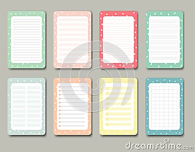 Design elements for notebook, diary, stickers and other template.vector,illustration. Vector Illustration