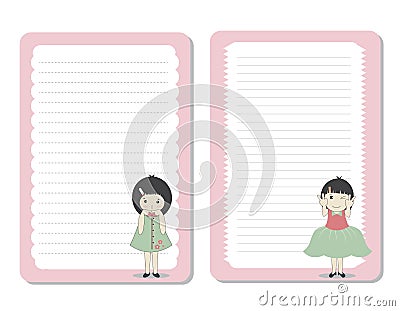 Design elements for notebook, diary, stickers and other template.vector,illustration. Vector Illustration