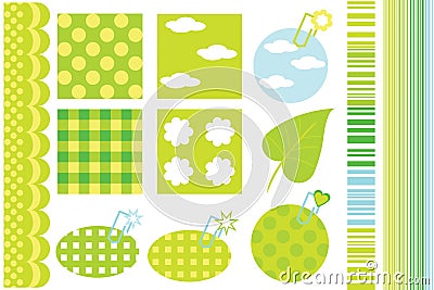 Design elements for scrapbook Stock Photo