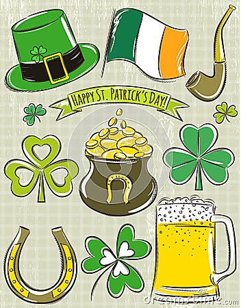 Design elements for St Patricks Day Vector Illustration