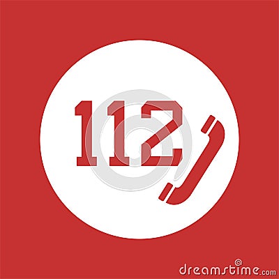 Design of 112 emergency icon Vector Illustration