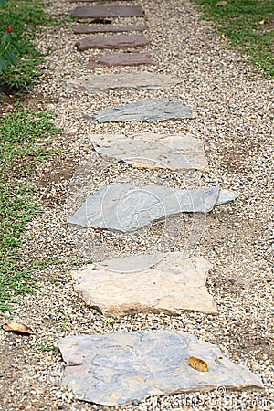Design floor of pavement with stone Stock Photo