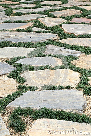 Design floor of pavement with stone Stock Photo