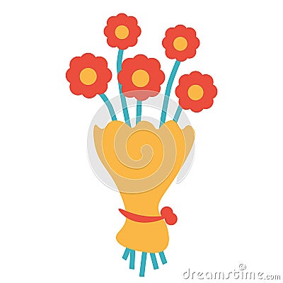 Design of floral bouquet icon Vector Illustration