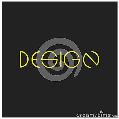 Design fount quote lettering logo vector illustration background Vector Illustration