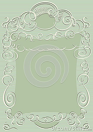 Design frame with swirling elements Vector Illustration