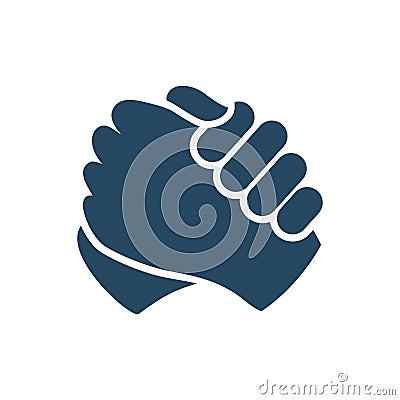 Hands friends symbol Vector Illustration