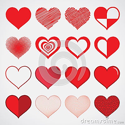 Design heart vector isolate on white Vector Illustration