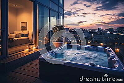 Design hotel home bath luxury sky architecture modern house apartment building contemporary Stock Photo
