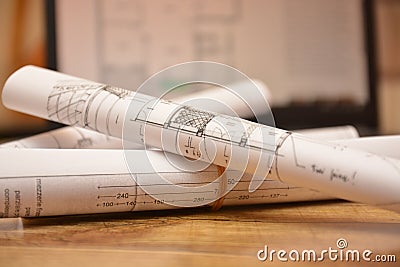 Design a house project building palace architect engineer Stock Photo