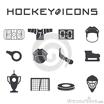 design icons of hockey Vector Illustration