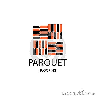 Vintage design illustration minimalist parquet flooring logo vector Vector Illustration