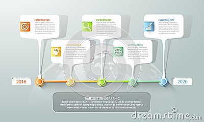 Design infographic template 5 options. Vector Illustration