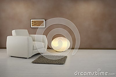 Design interior. Armchair in modern room Stock Photo