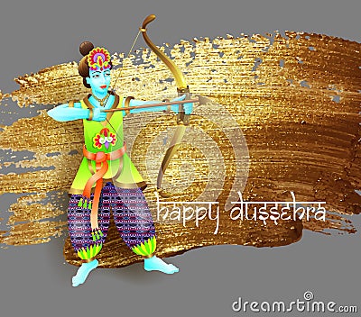 Design krishna shoots an arrow from a bow Vector Illustration