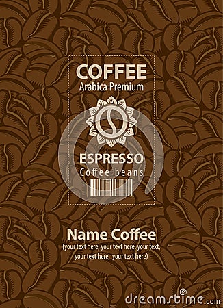 Design labels for coffee beans Vector Illustration