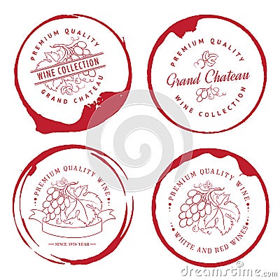 Design of logo for wine. Vector Illustration