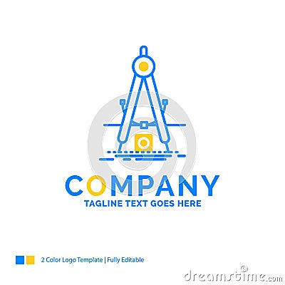 Design, measure, product, refinement, Development Blue Yellow Bu Vector Illustration