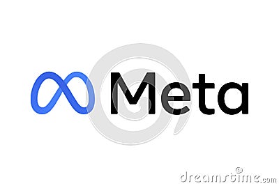 Design of Meta, the new social network that will replace Facebook. Vector Illustration