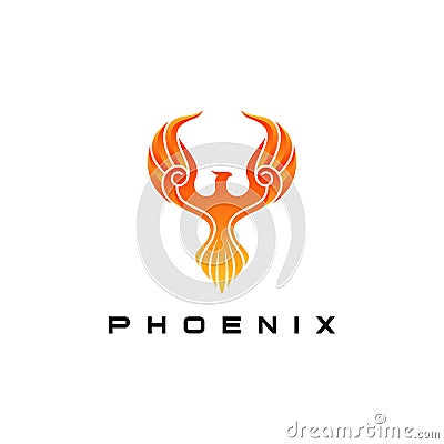 Phoenix modern logo design Vector Illustration