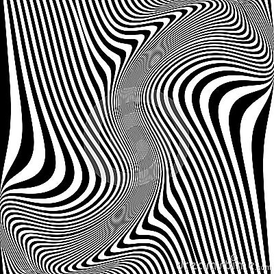 Design monochrome movement illusion background Vector Illustration