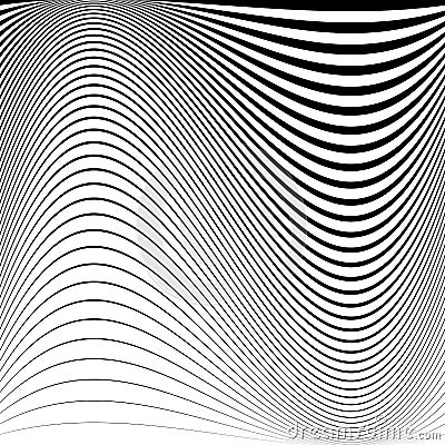 Design monochrome movement illusion background Vector Illustration