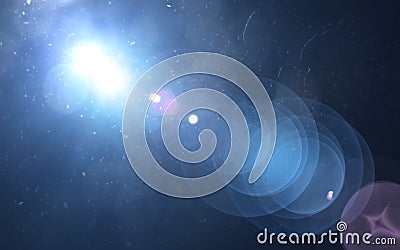 Design natural lens flare. Rays light background Stock Photo