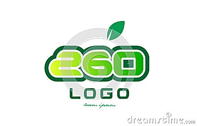 Number 260 numeral digit logo icon design Stock Photo